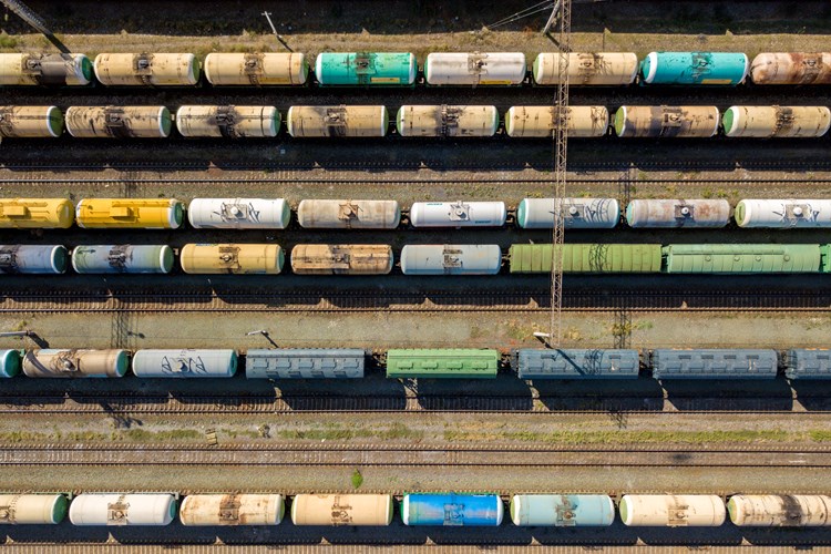 High Above Top View Of Cargo Train Carriage Textur 2025 01 27 00 19 14 Utc
