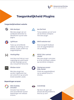Afbeelding van het document toegankelijkheid plugins
