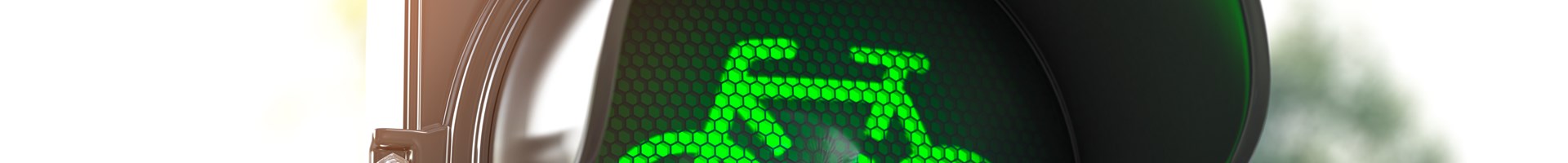 Een groen stoplicht voor fietsers