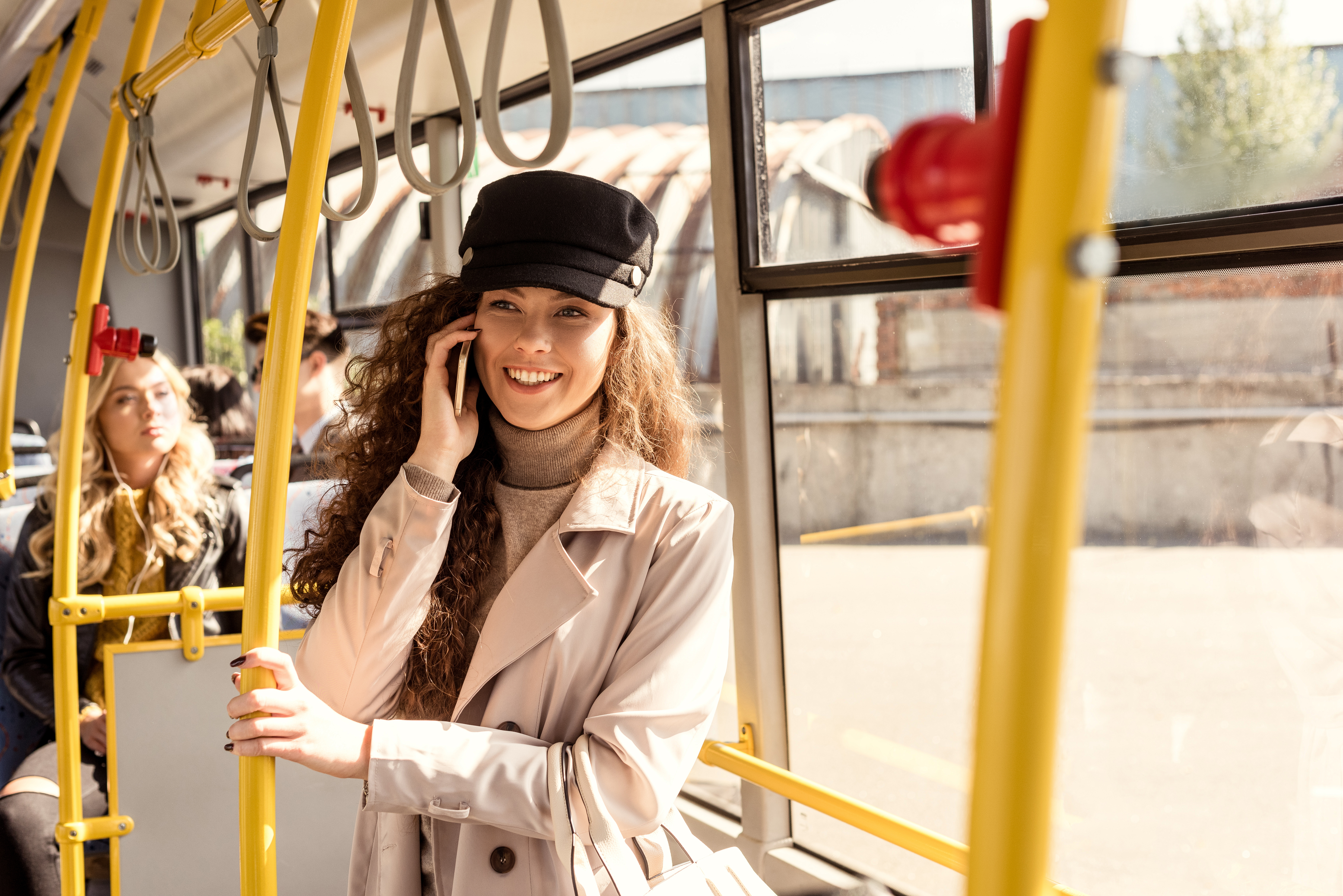 Selective Focus Of Smiling Woman Talking On Smartp 2022 12 16 15 25 33 Utc