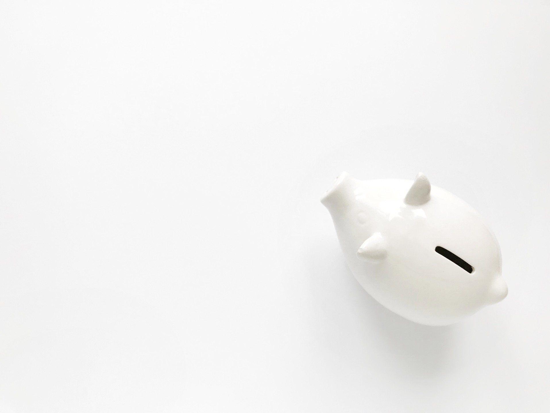 Ceramic Piggy Bank Laying On Flat Lay Desk Top Useful For Poor Or Failing Economy Concept Personal T20 Orw8ae